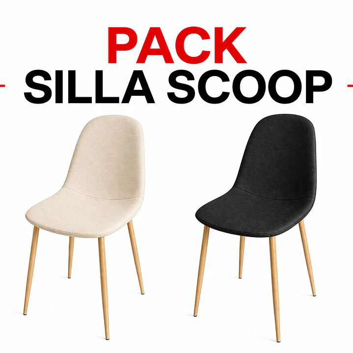 Pack Silla Scoop Wood 1