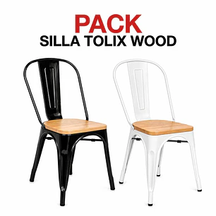 PACK Silla Tolix Madera 