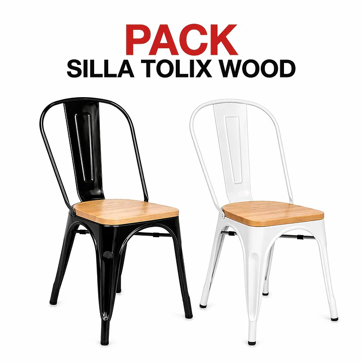 PACK Silla Tolix Madera  1