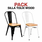 PACK Silla Tolix Madera  - Miniatura 1