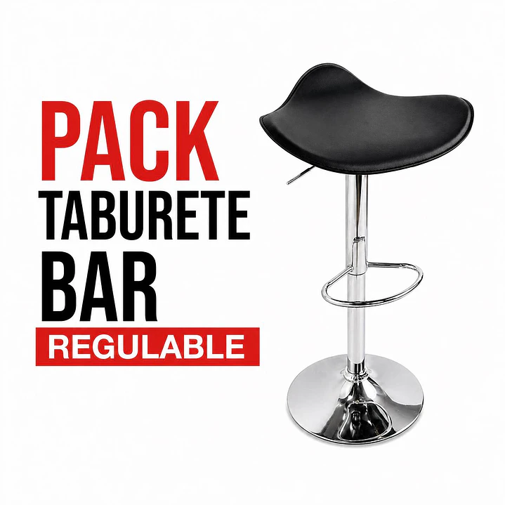 PACK  Taburete Bar Regulable X4 1