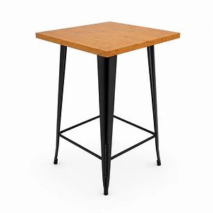 Mesa Tolix Madera 60x60x108