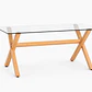 Mesa Rectangular vidrio cruz 140x90 - Miniatura 1