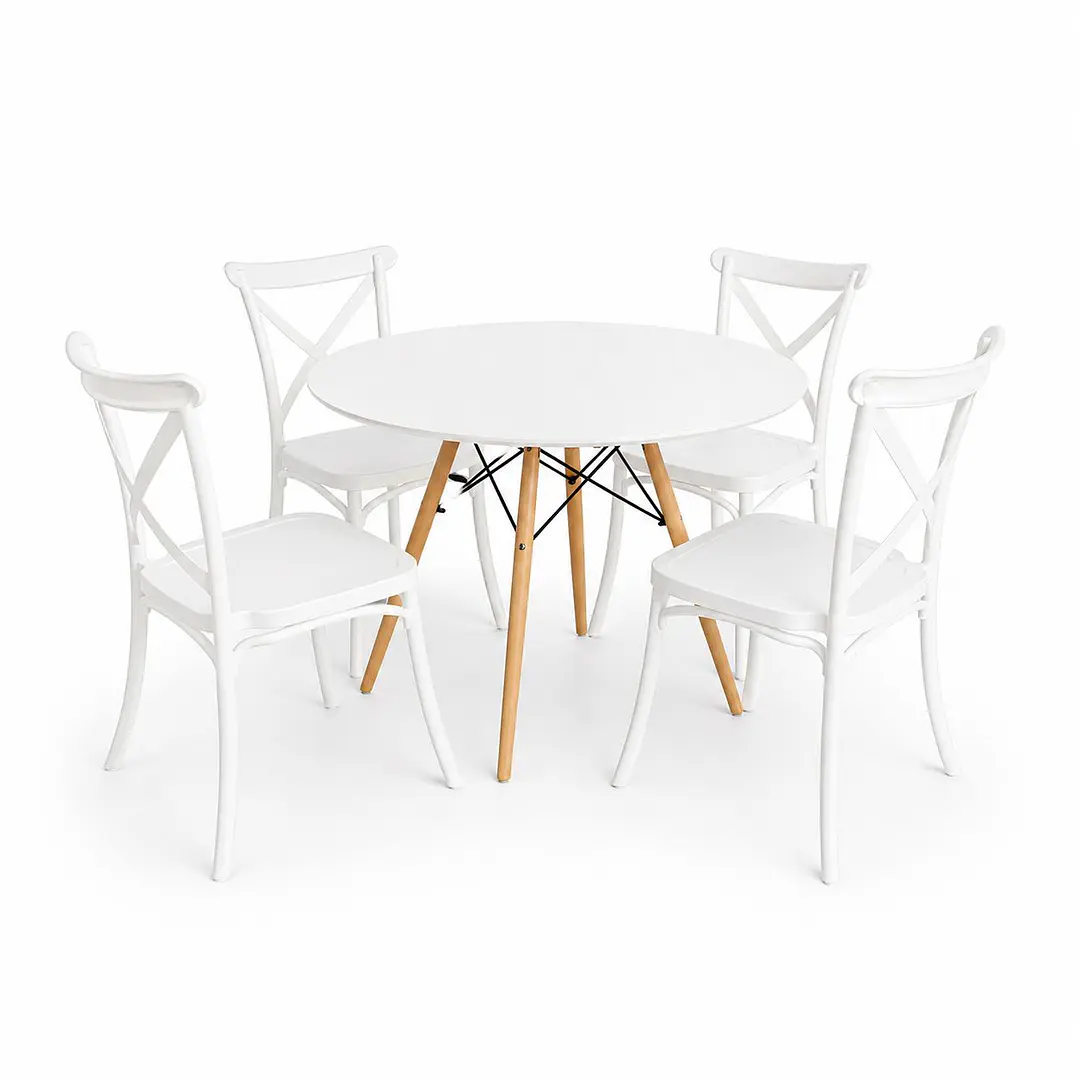 Comedor Hanukkah (Mesa redonda melamina + Silla Crossback) 2