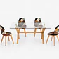Comedor Megumi (Mesa rectangular vidrio 140x90 + Silla Da Vinci) - Miniatura 1