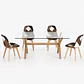 Comedor Megumi (Mesa rectangular vidrio 140x90 + Silla Da Vinci) - Miniatura 2