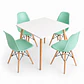 Comedor Honduras (Mesa melamina cuadrada blanca+ 4 sillas eames) - Miniatura 6