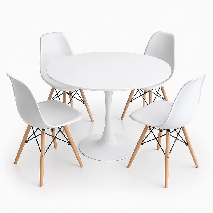 Comedor Tulip + Eames Clasicas  2