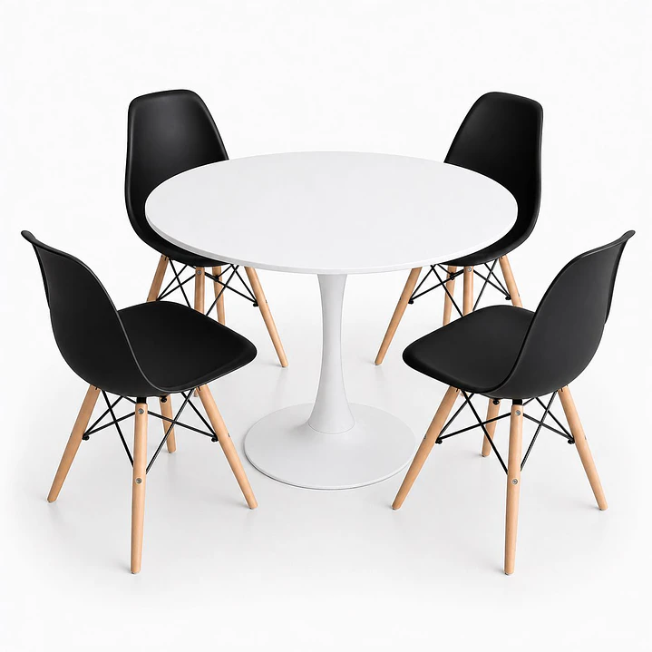 Comedor Bahamas (Mesa tulip + Sillas eames) 2