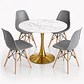 Comedor Suiza (Mesa Tulip Mármol + 4 Sillas Eames Blancas) - Miniatura 4