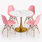 Comedor Suiza (Mesa Tulip Mármol + 4 Sillas Eames Blancas) - Miniatura 5