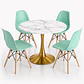 Comedor Suiza (Mesa Tulip Mármol + 4 Sillas Eames Blancas) - Miniatura 6