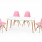 Comedor Ecuador (Mesa Rectangular Melamina Blanca + Sillas Eames) - Miniatura 2