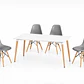 Comedor Ecuador (Mesa Rectangular Melamina Blanca + Sillas Eames) - Miniatura 6