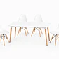 Comedor Ecuador (Mesa Rectangular Melamina Blanca + Sillas Eames) - Miniatura 1