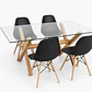 Comedor Francia (Mesa Vidrio 140x90 + Silla Eames)  - Miniatura 1