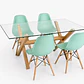 Comedor Francia (Mesa Vidrio 140x90 + Silla Eames)  - Miniatura 3