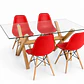 Comedor Francia (Mesa Vidrio 140x90 + Silla Eames)  - Miniatura 4
