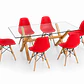 Comedor Francia (Mesa Vidrio 140x90 + Silla Eames)  - Miniatura 8