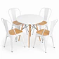 Comedor Liberia (Mesa Melamina redonda + 4 Sillas Tolix Madera) - Miniatura 2
