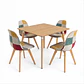 Comedor Barbados (Mesa 80x80 Wood + 4 Sillas Dali) - Miniatura 1