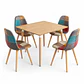Comedor Barbados (Mesa 80x80 Wood + 4 Sillas Dali) - Miniatura 2