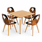 comedor Naca (Mesa 80x80 Wood + 4 Sillas Da Vinci) - Miniatura 1