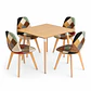comedor Naca (Mesa 80x80 Wood + 4 Sillas Da Vinci) - Miniatura 2