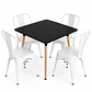 Comedor Sudán (Mesa cuadrada Negra +4 Silla tolix) - Miniatura 2