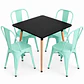Comedor Sudán (Mesa cuadrada Negra +4 Silla tolix) - Miniatura 5