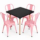 Comedor Sudán (Mesa cuadrada Negra +4 Silla tolix) - Miniatura 6