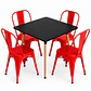 Comedor Sudán (Mesa cuadrada Negra +4 Silla tolix) - Miniatura 7