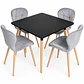 Comedor Filipinas (Mesa Cuadrada 80x80 negra + 4 Sillas radar velvet) - Miniatura 3