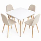 Comedor Groenlandia (Comedor Cuadrado melamina + 4 Sillas scoop) - Miniatura 1