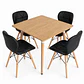 Comedor Albania (Mesa 80x80 Wood + Silla Radar) - Miniatura 2