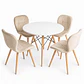 Comedor Rusia (mesa Eames blanca + Sillas radar velvet) - Miniatura 1