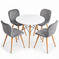 Comedor Rusia (mesa Eames blanca + Sillas radar velvet) - Miniatura 2