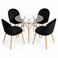 Comedor Quito (Mesa vidrio redonda + Silla bread) - Miniatura 2