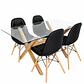 Comedor Pekín (Mesa Vidrio 140x90 + Silla Buckle) - Miniatura 1