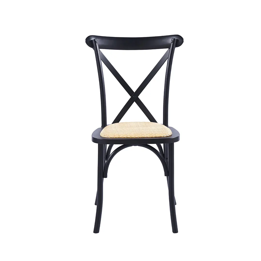 Silla Crossback Madera y Rattan 6