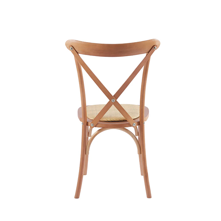 Silla Crossback Madera y Rattan 3