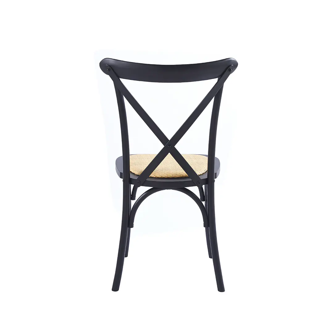 Silla Crossback Madera y Rattan 8