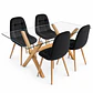 Comedor Osaka (Mesa vidrio 140x90 + Silla Buckle velvet) - Miniatura 2