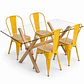 Comedor Luxemburgo Plus (Mesa Vidrio 140x90 + Silla Tolix) - Miniatura 3