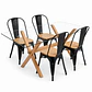 Comedor Luxemburgo Plus (Mesa Vidrio 140x90 + Silla Tolix) - Miniatura 1