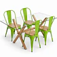 Comedor Luxemburgo Plus (Mesa Vidrio 140x90 + Silla Tolix) - Miniatura 7