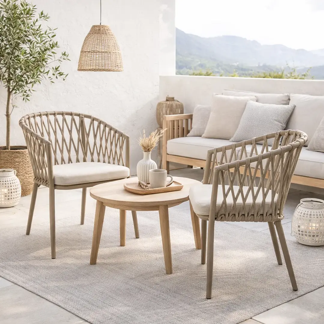 Silla de Terraza Trame - Aluminio y Cuerda 3