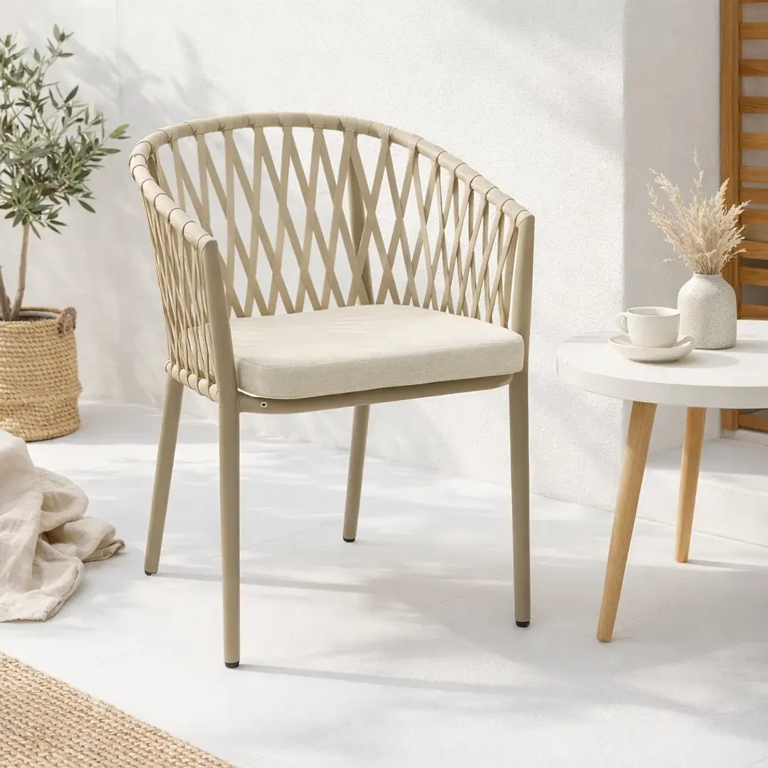 Silla de Terraza Trame - Aluminio y Cuerda 4