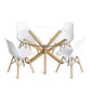 Comedor México (Mesa redonda vidrio pata cruz + Silla eames classic) - Miniatura 2