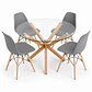 Comedor México (Mesa redonda vidrio pata cruz + Silla eames classic) - Miniatura 3